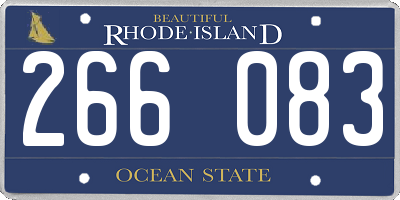 RI license plate 266083