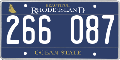 RI license plate 266087