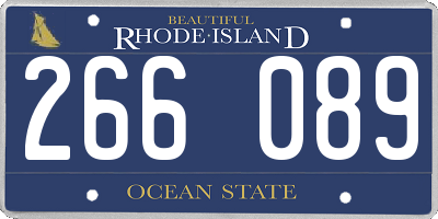 RI license plate 266089