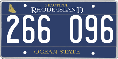RI license plate 266096