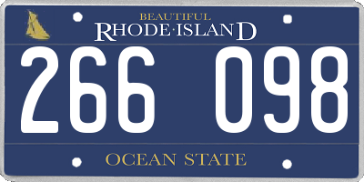 RI license plate 266098