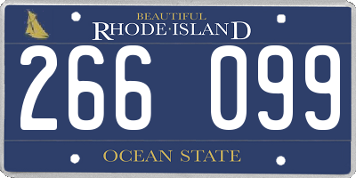 RI license plate 266099
