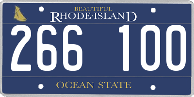 RI license plate 266100