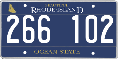 RI license plate 266102