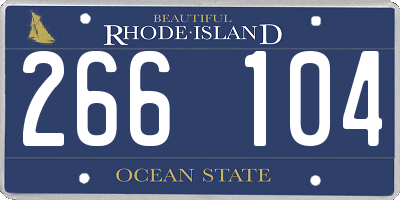 RI license plate 266104