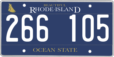 RI license plate 266105
