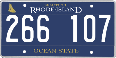 RI license plate 266107