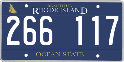 RI license plate 266117
