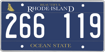 RI license plate 266119