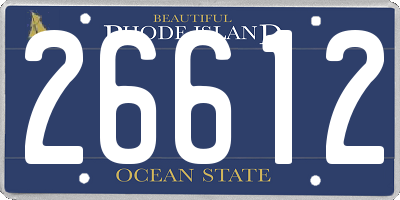 RI license plate 26612