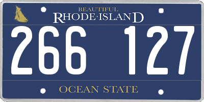 RI license plate 266127