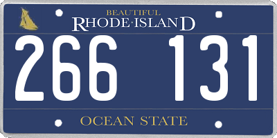 RI license plate 266131
