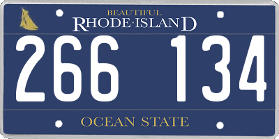 RI license plate 266134