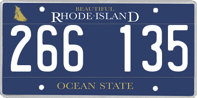 RI license plate 266135