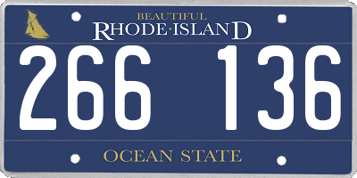 RI license plate 266136