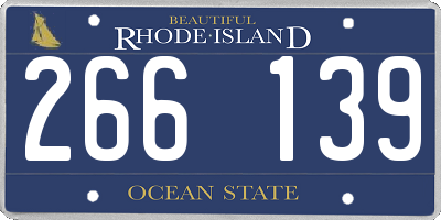 RI license plate 266139