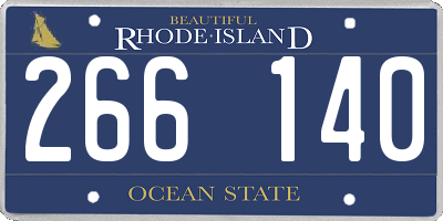 RI license plate 266140