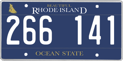 RI license plate 266141