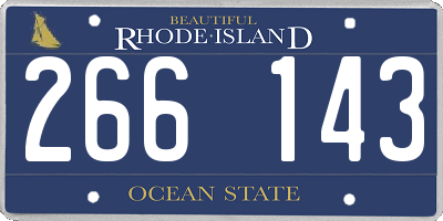 RI license plate 266143