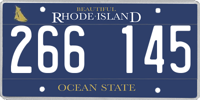 RI license plate 266145