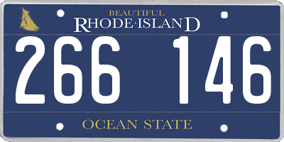 RI license plate 266146