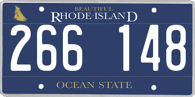 RI license plate 266148