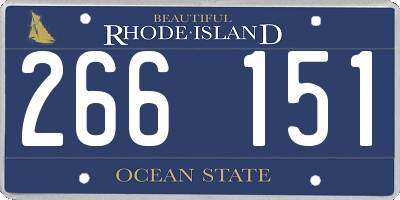 RI license plate 266151