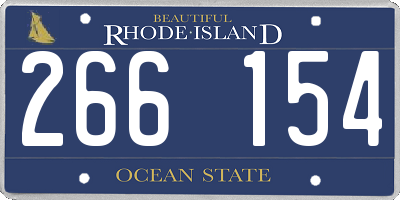 RI license plate 266154