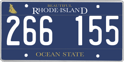 RI license plate 266155