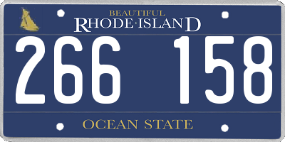 RI license plate 266158