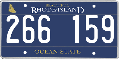 RI license plate 266159
