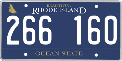 RI license plate 266160