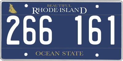 RI license plate 266161