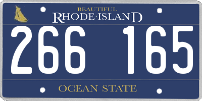 RI license plate 266165