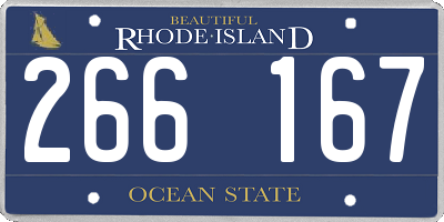 RI license plate 266167