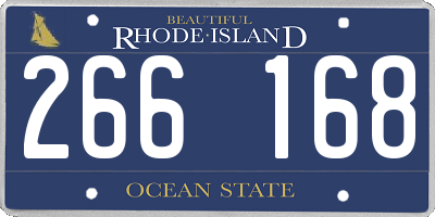 RI license plate 266168