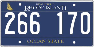 RI license plate 266170