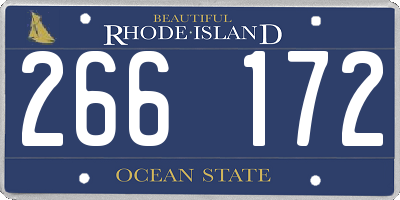 RI license plate 266172