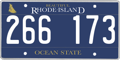 RI license plate 266173