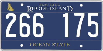 RI license plate 266175