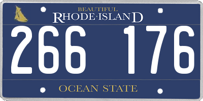 RI license plate 266176