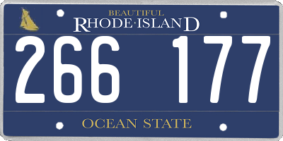 RI license plate 266177