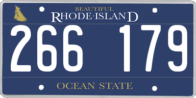 RI license plate 266179