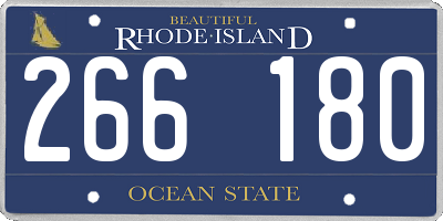 RI license plate 266180