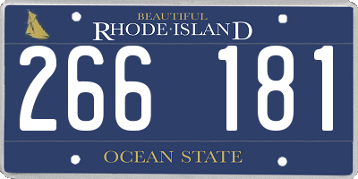 RI license plate 266181