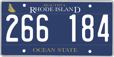 RI license plate 266184