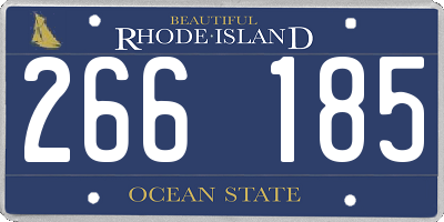 RI license plate 266185