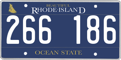 RI license plate 266186