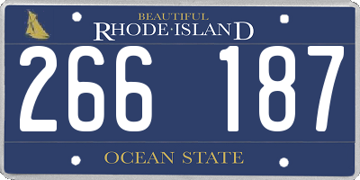 RI license plate 266187