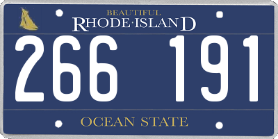 RI license plate 266191